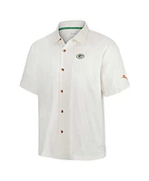 Tommy Bahama Men's White Green Bay Packers Coconut Matchup Camp Button-Up Shirt