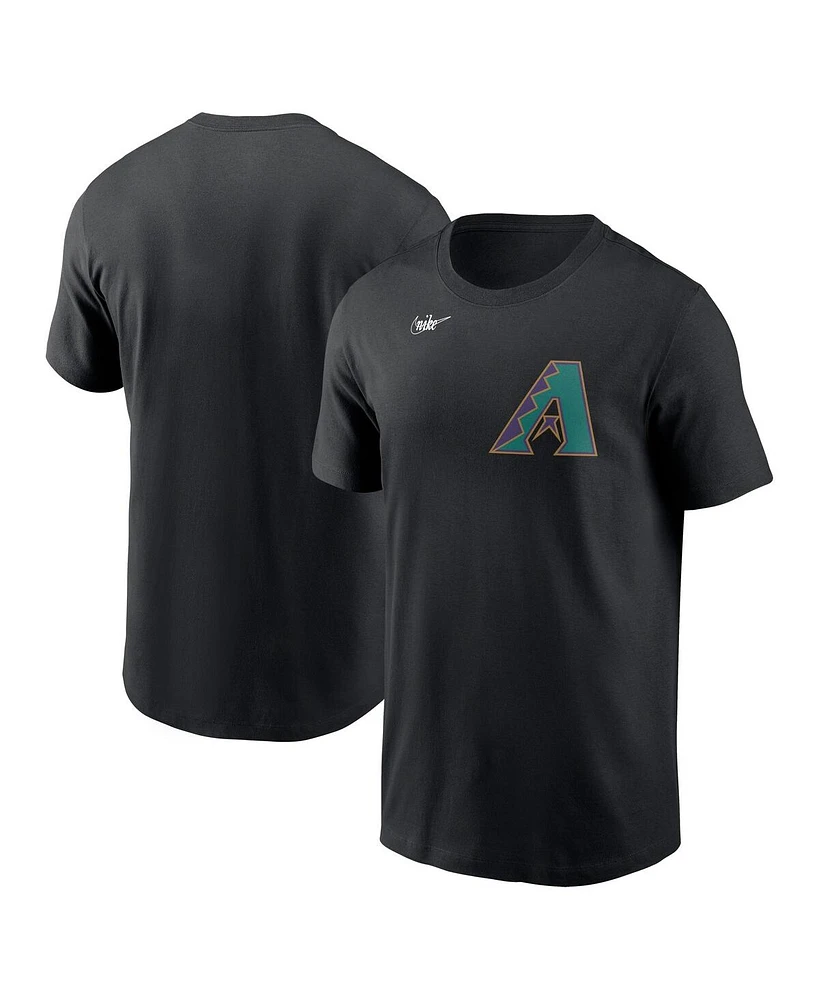 Nike Men's Black Arizona Diamondbacks Cooperstown Wordmark T-Shirt