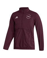 Adidas Men's Maroon Mississippi State Bulldogs Aeroready Half-Zip Jacket