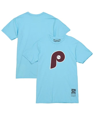 Mitchell & Ness Men's Light Blue Philadelphia Phillies Cooperstown Collection Team Logo T-Shirt