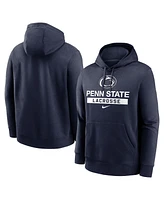 Nike Men's Navy Penn State Nittany Lions Lacrosse Stacked Fleece Pullover Hoodie