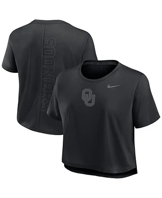 Nike Women's Black Oklahoma Sooners Performance Cropped T-Shirt