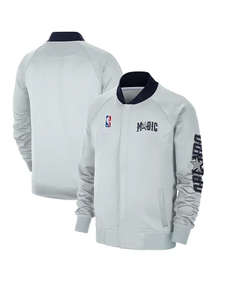 Nike Men's Silver Orlando Magic 2024/25 City Edition Authentic Showtime Performance Full-Zip Jacket