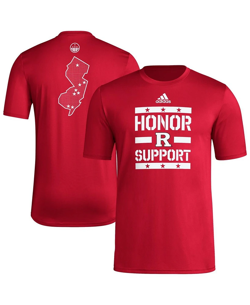 Adidas Men's Scarlet Rutgers Scarlet Knights Honor Support Pre-Game T-Shirt