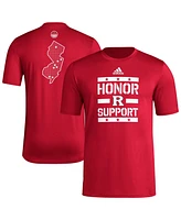 Adidas Men's Scarlet Rutgers Knights Honor Support Pre-Game T-Shirt