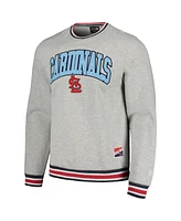 New Era Men's Heather Gray St. Louis Cardinals Throwback Classic Pullover Sweatshirt