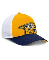 Fanatics Men's Gold/Navy Nashville Predators Authentic Pro A-Frame Rink Adjustable Hat