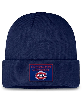 Fanatics Men's Navy Montreal Canadiens Authentic Pro Cuffed Knit Hat