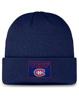 Fanatics Men's Navy Montreal Canadiens Authentic Pro Cuffed Knit Hat