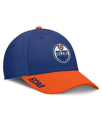 Fanatics Men's Royal/Orange Edmonton Oilers Authentic Pro Rink Flex Hat