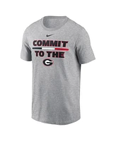 Nike Men's Heather Gray Georgia Bulldogs Dna Lockup T-Shirt