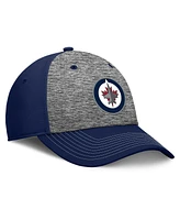 Fanatics Men's Gray/Navy Winnipeg Jets Fundamental Top Shelf 2-Tone Flex Hat