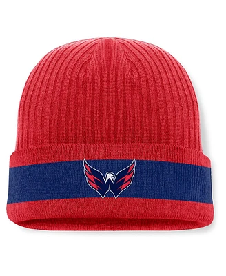 Fanatics Men's Red Washington Capitals Blueliner Cuffed Knit Hat