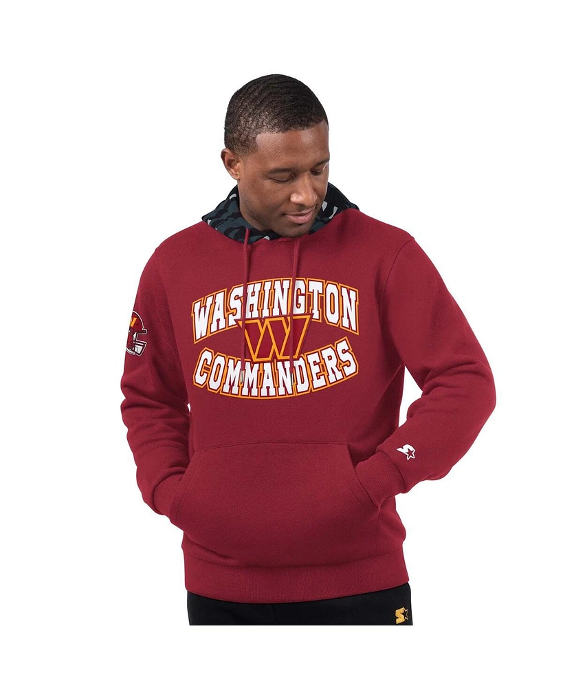 Starter Men's Burgundy Washington Commanders Thursday Night Gridiron Pullover Hoodie