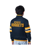 Starter Youth Navy Denver Nuggets Scout Varsity Full-Snap Jacket