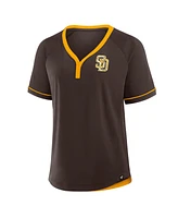 Fanatics Women's Brown San Diego Padres League Diva Star Raglan V-Neck T-Shirt