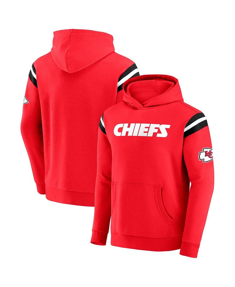 Fanatics Men's Red Kansas City Chiefs Football Washed Pullover Hoodie