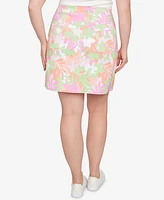 Hearts Of Palm Plus Printed Tech Stretch Pull On Skort