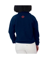 Wear by Erin Andrews Women's Navy Columbus Blue Jackets Polar Fleece Half-Zip Jacket