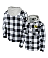 Colosseum Men's Black/White Iowa Hawkeyes Buffalo Plaid Full-Zip Jacket