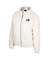 Colosseum Women's Cream Colorado Buffaloes So Hot Right Now Quilted Puffer Full-Zip Jacket