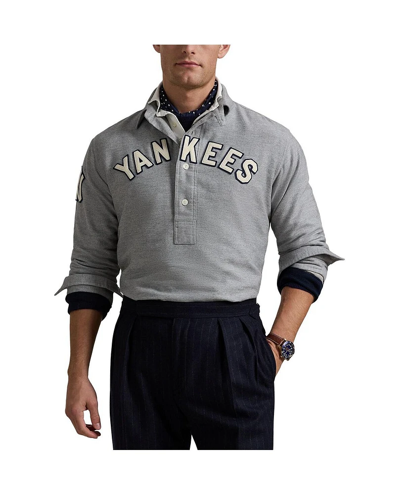 Polo Ralph Lauren Men's Heather Gray New York Yankees Fielder Long Sleeve