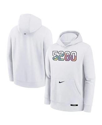 Nike Youth White Denver Nuggets 2024/25 City Edition Club Fleece Pullover Hoodie