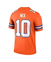 Nike Men's Bo Nix Orange Denver Broncos Alternate Legend Player Performance Top