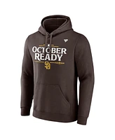 Fanatics Men's Brown San Diego Padres 2024 Mlb Postseason Locker Room Pullover Hoodie