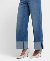 Nydj Women's Teresa Wide Leg Cuff Jeans