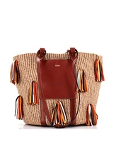 Pre-Owned Chloe Large x Mifuko Tassels Basket Tote Raffia with Leather