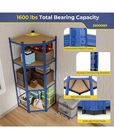 Gymax 2PCS 4-Tier Adjustable Garage Storage Utility Rack Corner Shelving Unit for Warehouse