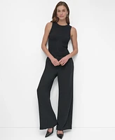 Dkny Women's Ribbed Sleeveless Crewneck Sweater
