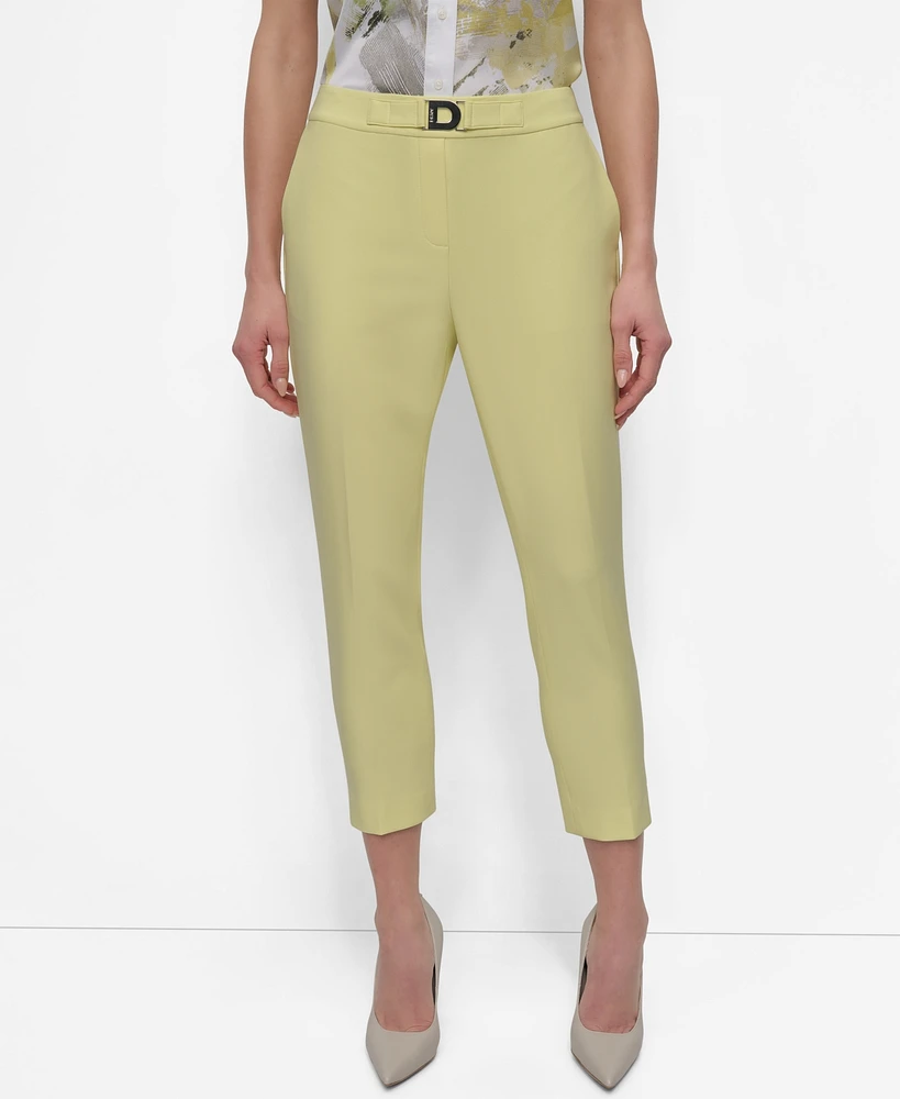 Dkny Women's Flat-Front Straight-Leg Ankle Pants
