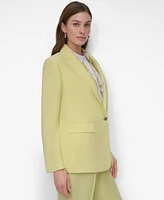 Dkny Women's Notch-Collar One-Button Long-Sleeve Jacket