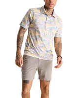 Chubbies Men's The Kiss and Pastel Short Sleeve Island Print Polo Shirt