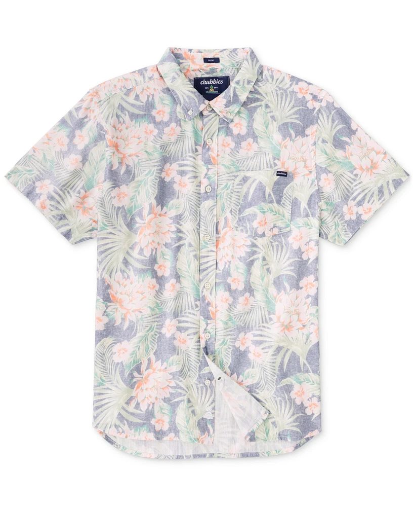 Chubbies Men's The Resort Wear Short Sleeve Floral Print Button-Down Shirt