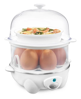 Elite Cuisine 2-Tier Automatic Egg Cooker/Steamer EGC4150