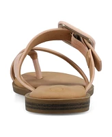 Journee Collection Women's Layra Strappy Buckle Flat Sandals