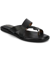 Journee Collection Women's Prizzie Toe Ring Strappy Flat Sandals