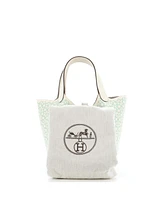 Pre-Owned HERMES Pm Picotin Lock Bag Lucky Daisy Printed Swift