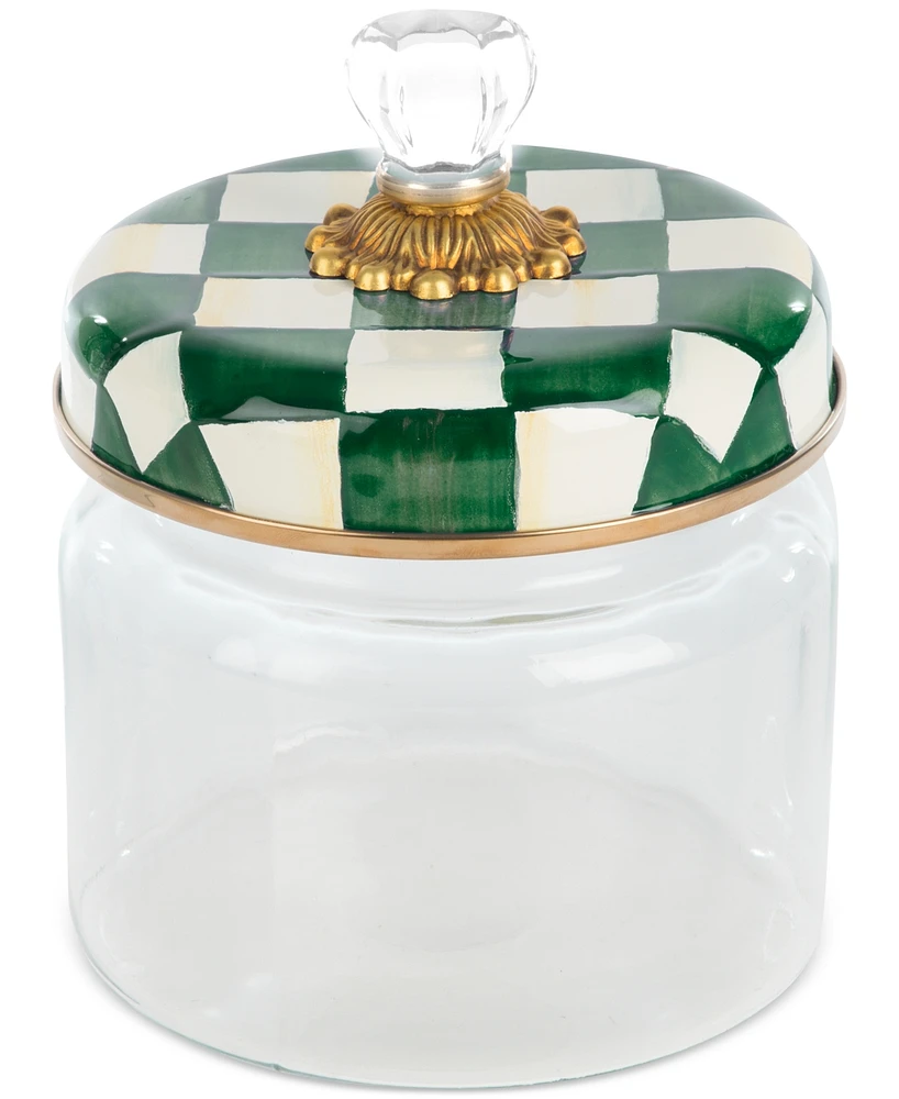 Mackenzie-Childs Emerald Check Kitchen Canister