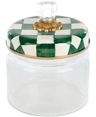 Mackenzie-Childs Emerald Check Kitchen Canister