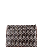 Pre-Owned Goyard Gm Senat Zip Pouch Coated Canvas