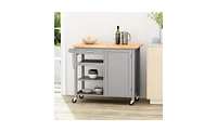 Kitchen Cart Mobile Storage and Prep Station for Convenient Cooking and Organization