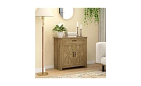 Kitchen Storage Cabinet and Sideboard with Doors and Shelves for Organized Storage