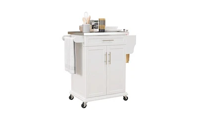 Storage Cabinet and Kitchen Island with Counter Space and Ample Storage for Organization