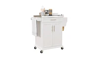 Storage Cabinet and Kitchen Island with Counter Space and Ample Storage for Organization