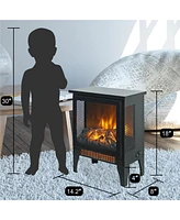 15 inch Freestanding Electric Fireplace Stove heater with 3D Flame effect