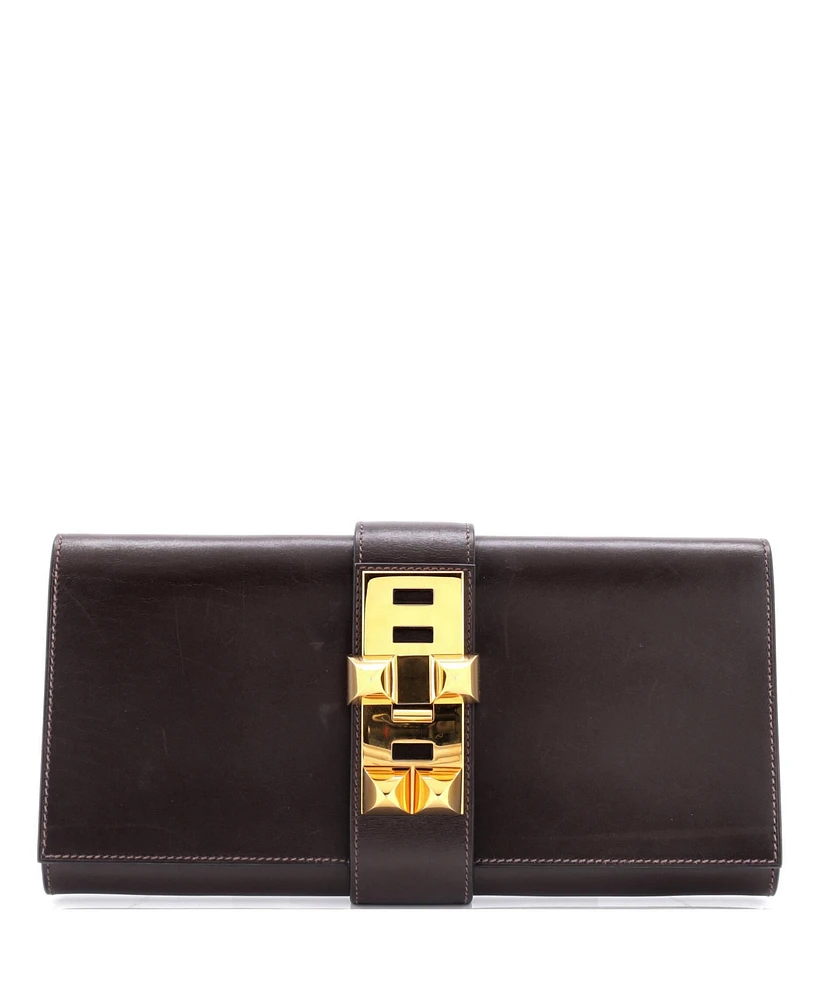 Pre-Owned HERMES 29 Medor Clutch Box Calf